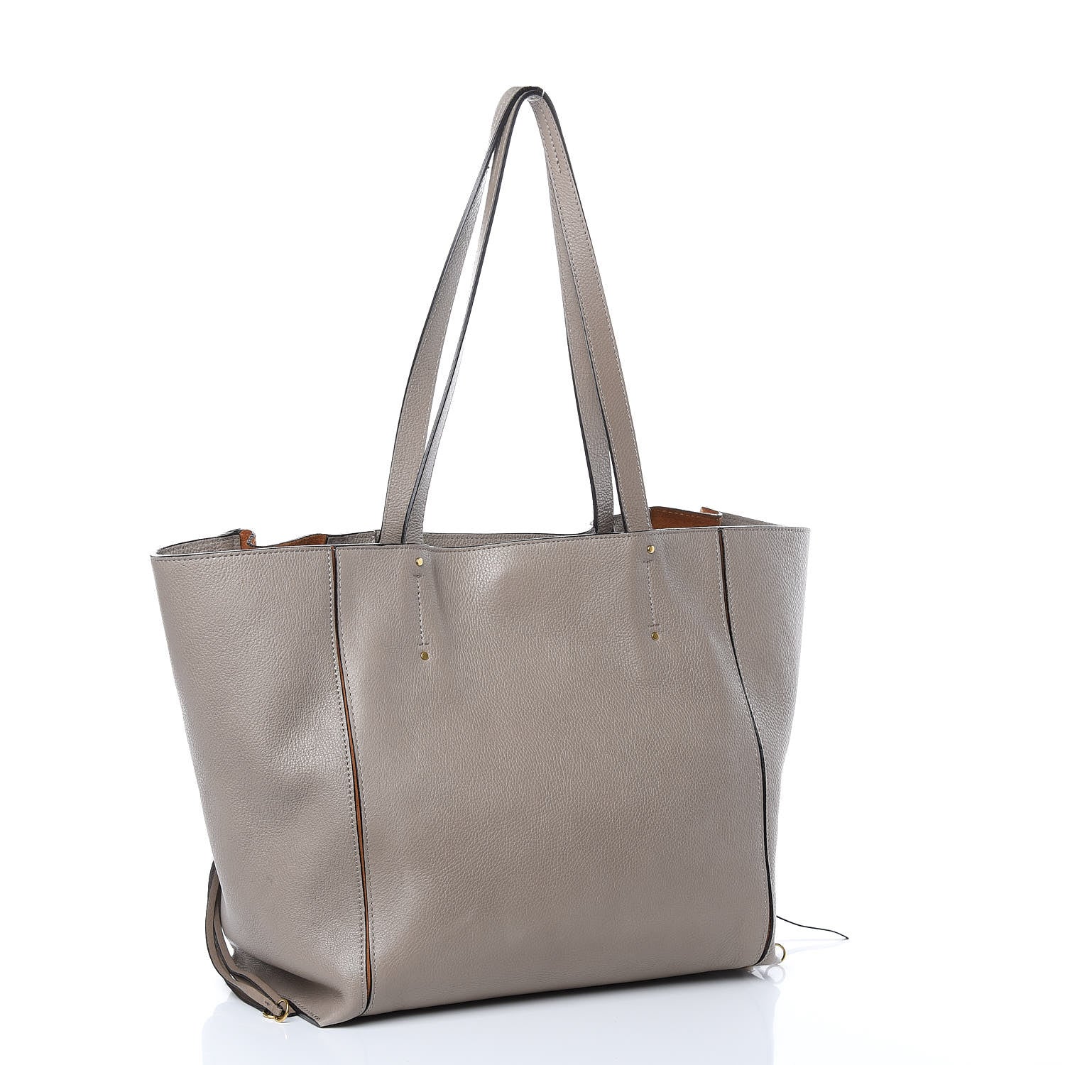 Chloe Smooth Calfskin Medium Milo Shopping Tote Motty Grey 3 of 14