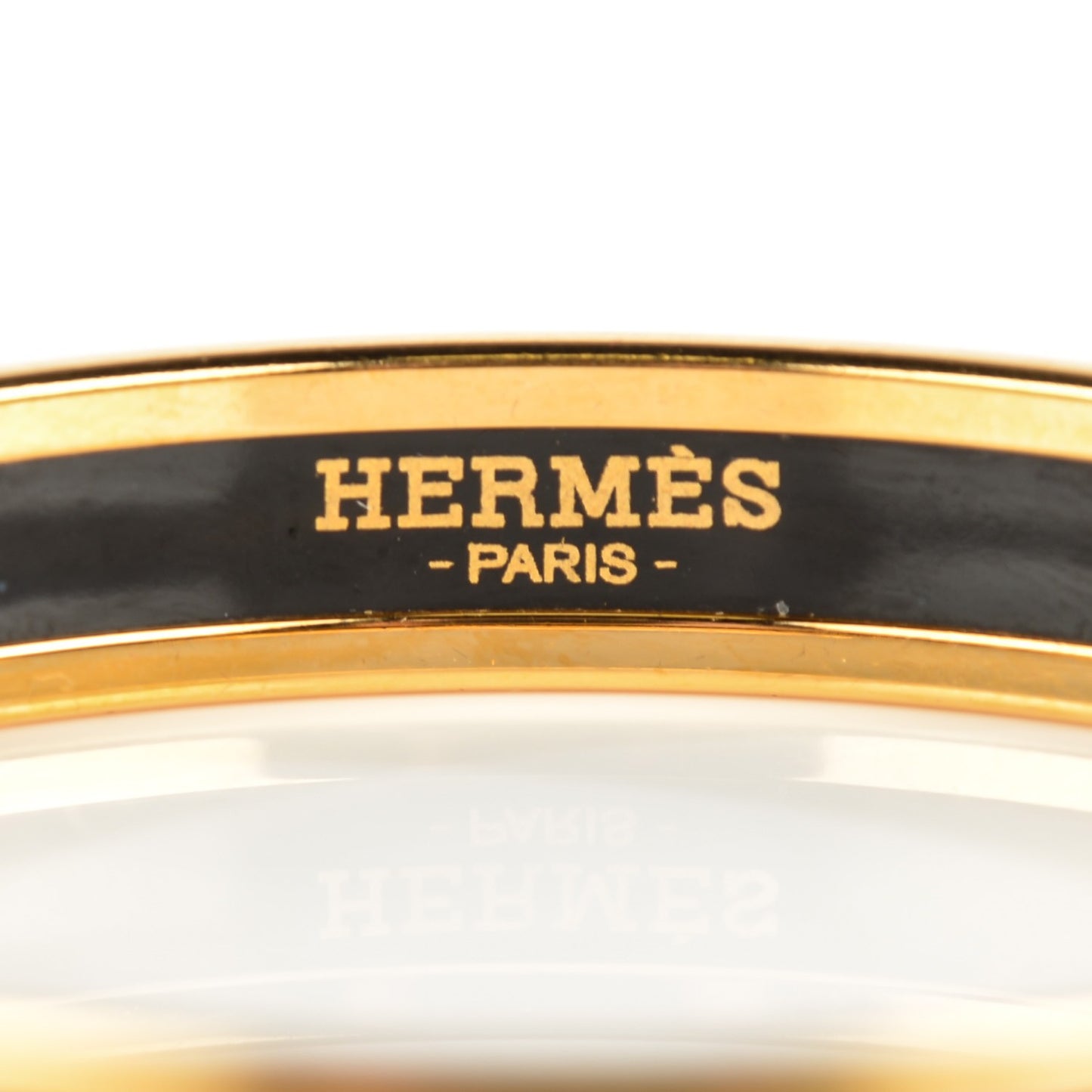 Enamel Printed Narrow Perspective Cavaliere Bracelet 62 Gold