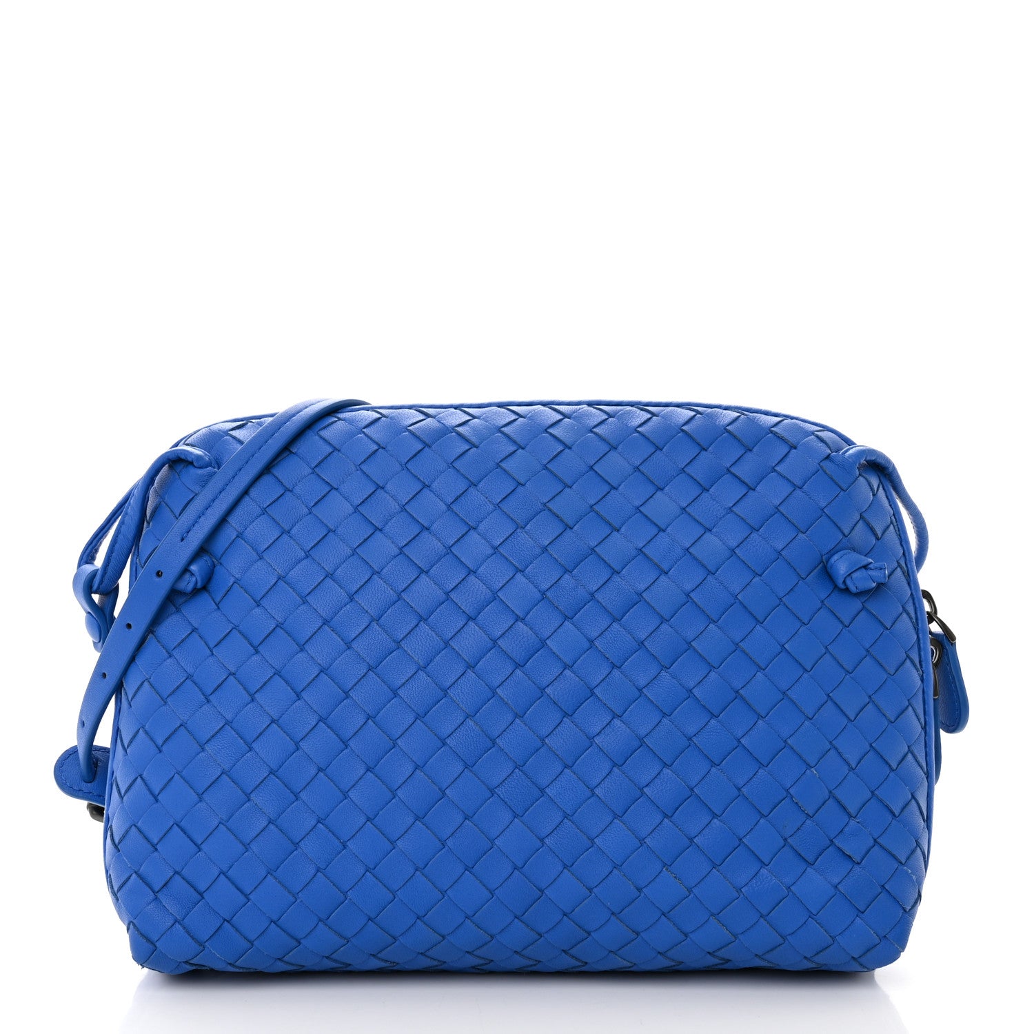 Bottega Veneta Nappa Intrecciato Nodini Crossbody Messenger Signal Blue 3 of 11