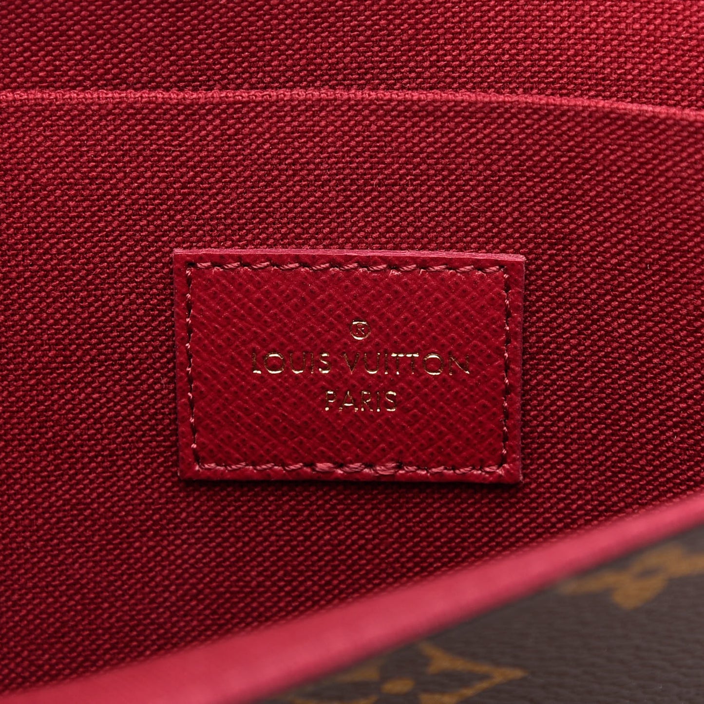 Monogram Pochette Felicie Chain Wallet Fuchsia