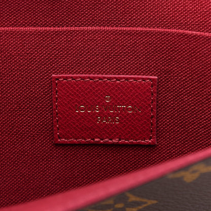 Louis Vuitton Monogram Pochette Felicie Chain Wallet Fuchsia 6 of 7