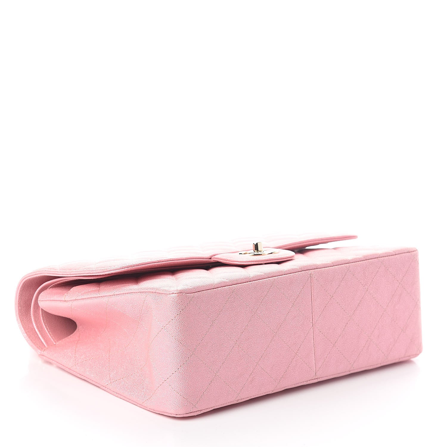 Chanel Iridescent Caviar Quilted Jumbo Double Flap Rose Pink 4 of 9