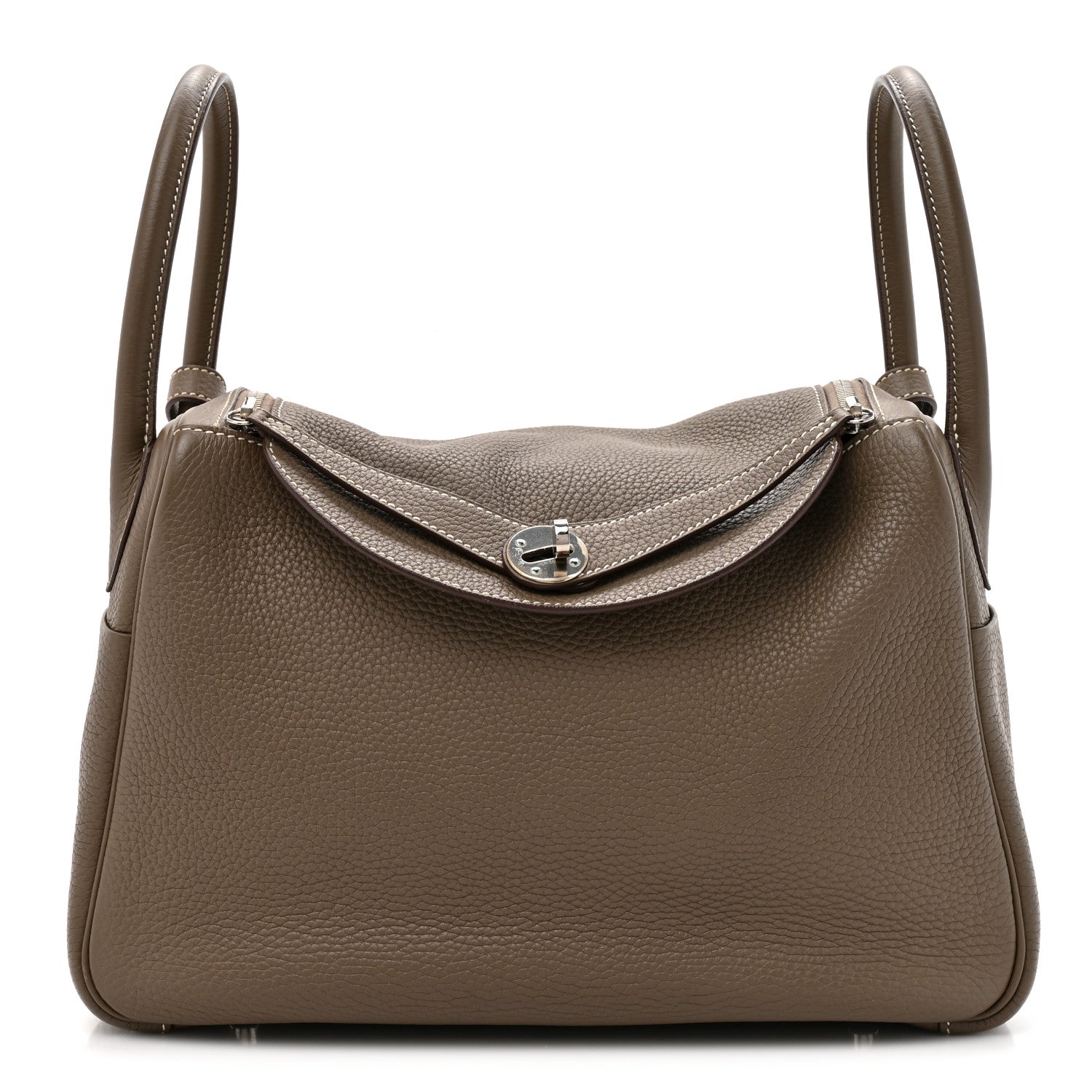 Hermes Taurillon Clemence Lindy 30 Etoupe 1 of 11