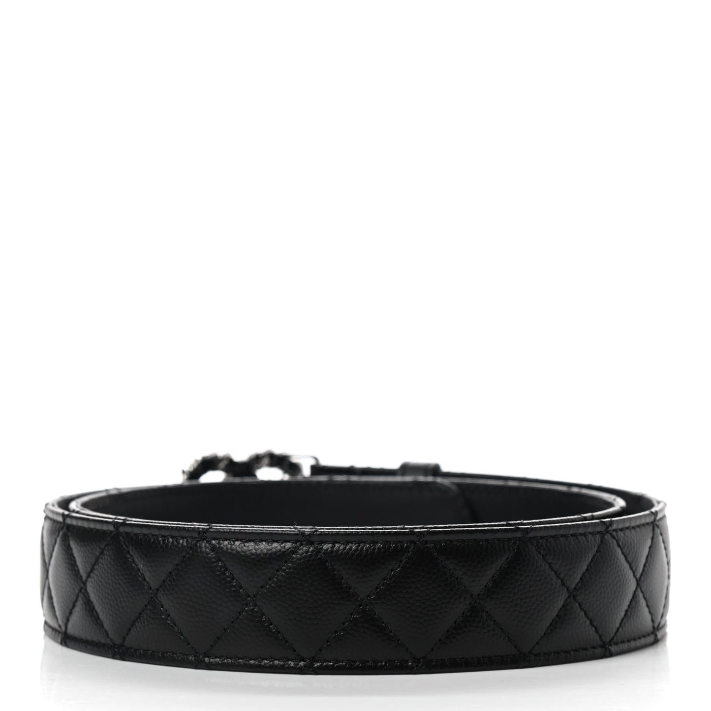 Caviar Quilted CC Chain Belt 90 36 Black