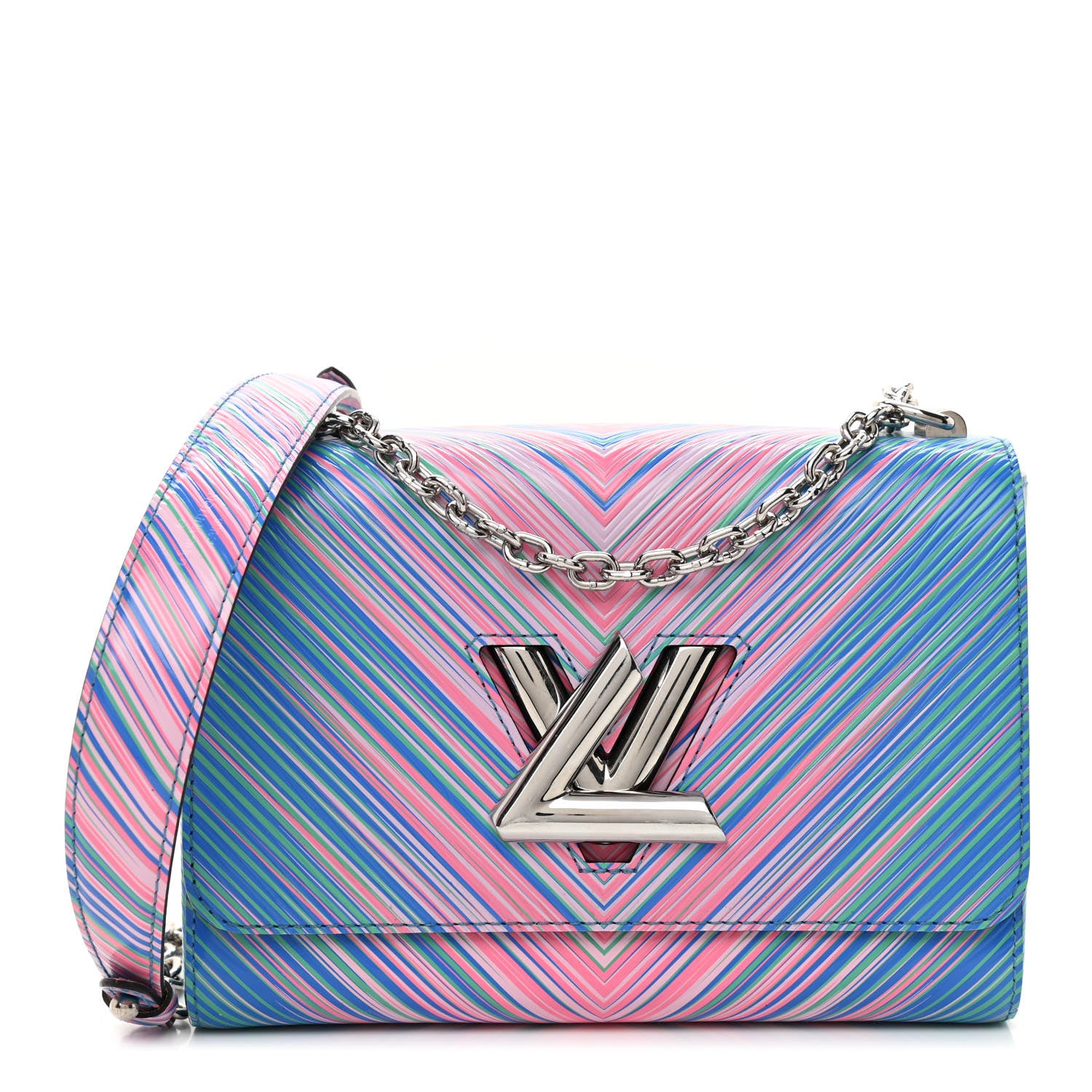 Louis Vuitton Epi Tropical Twist Shoulder Bag MM Blue Rose 1 of 7