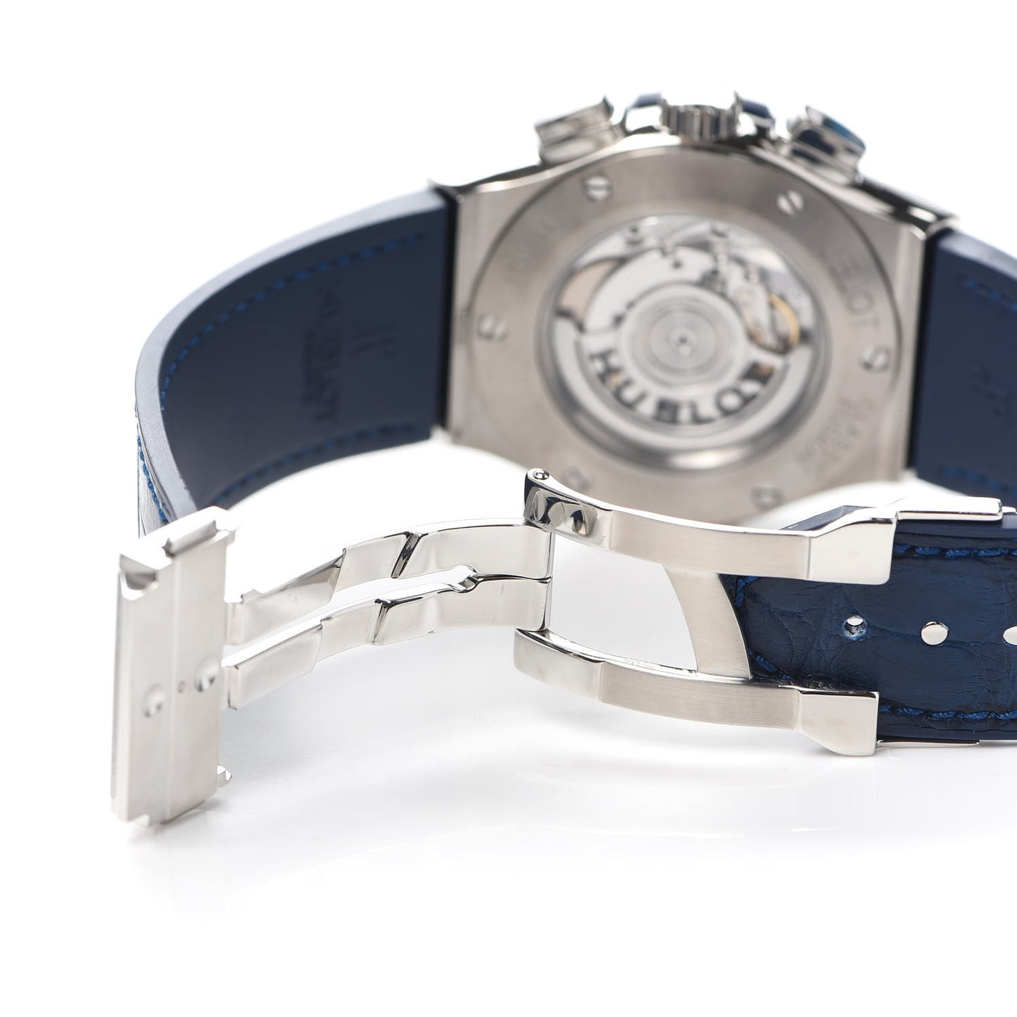 Titanium Alligator 45mm Classic Fusion Chronograph Automatic Watch Blue 521.NX.7170.LR