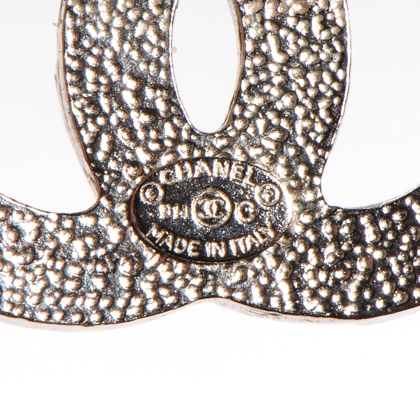 Baguette Crystal CC Earrings Silver