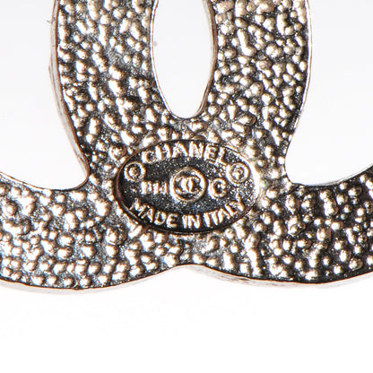 Chanel Baguette Crystal CC Earrings Silver 4 of 4