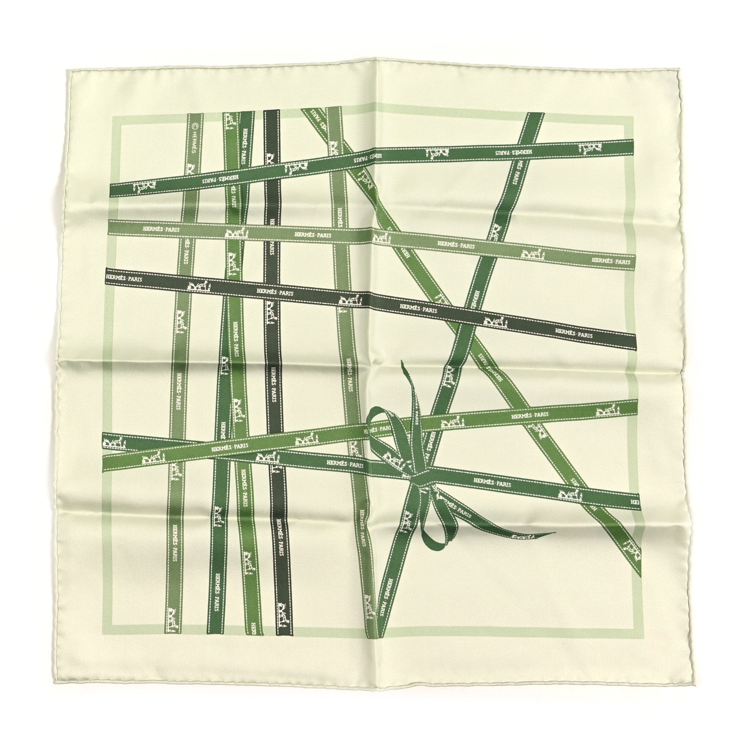 Hermes Silk Bolduc Pocket Square 45 1 of 4