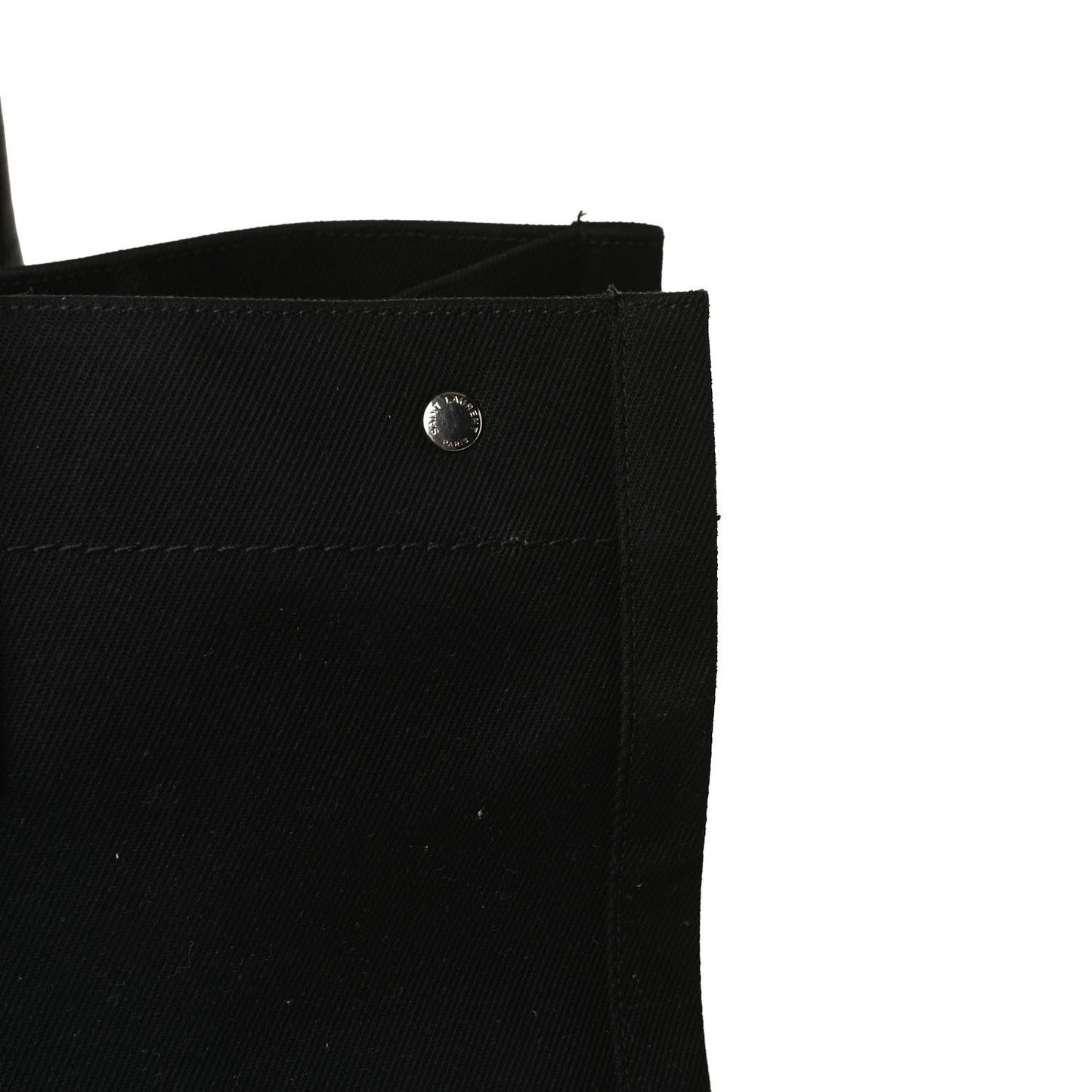 Linen Calfskin Rive Gauche Tote Black