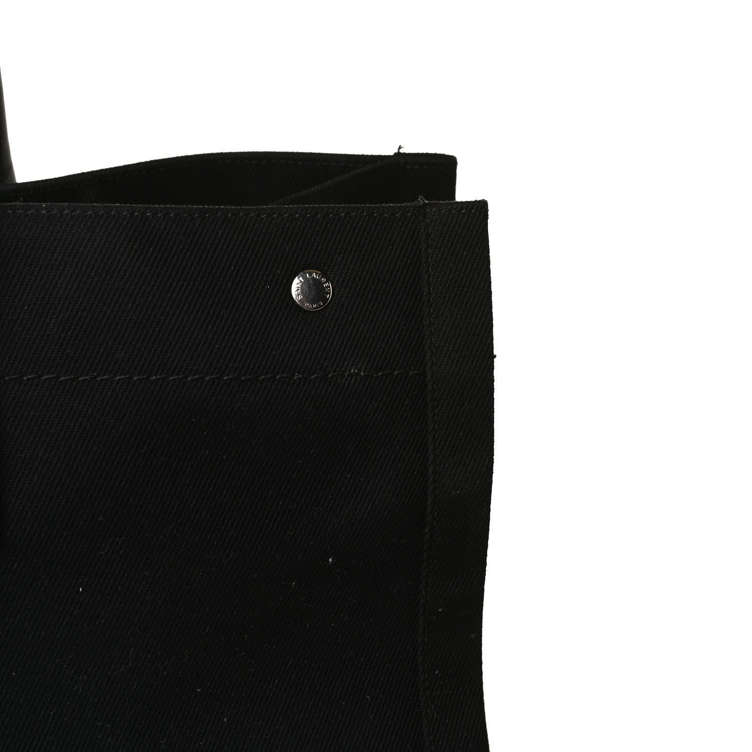 Saint Laurent Linen Calfskin Rive Gauche Tote Black 15 of 18