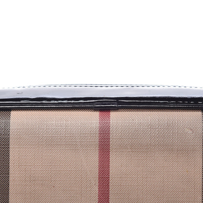 Burberry Patent Supernova Check Tote Black 15 of 30