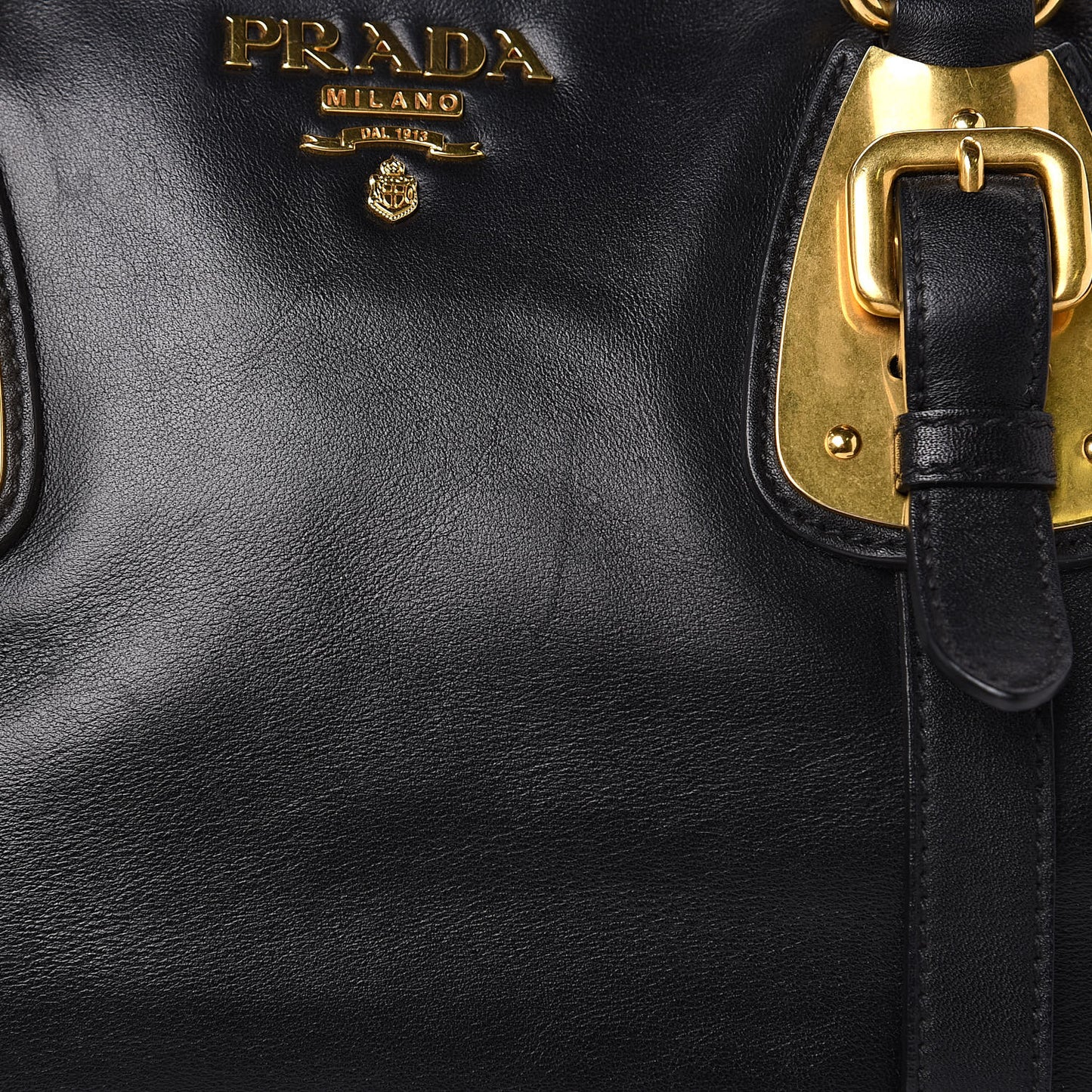 Soft Calf Shopping Satchel Black