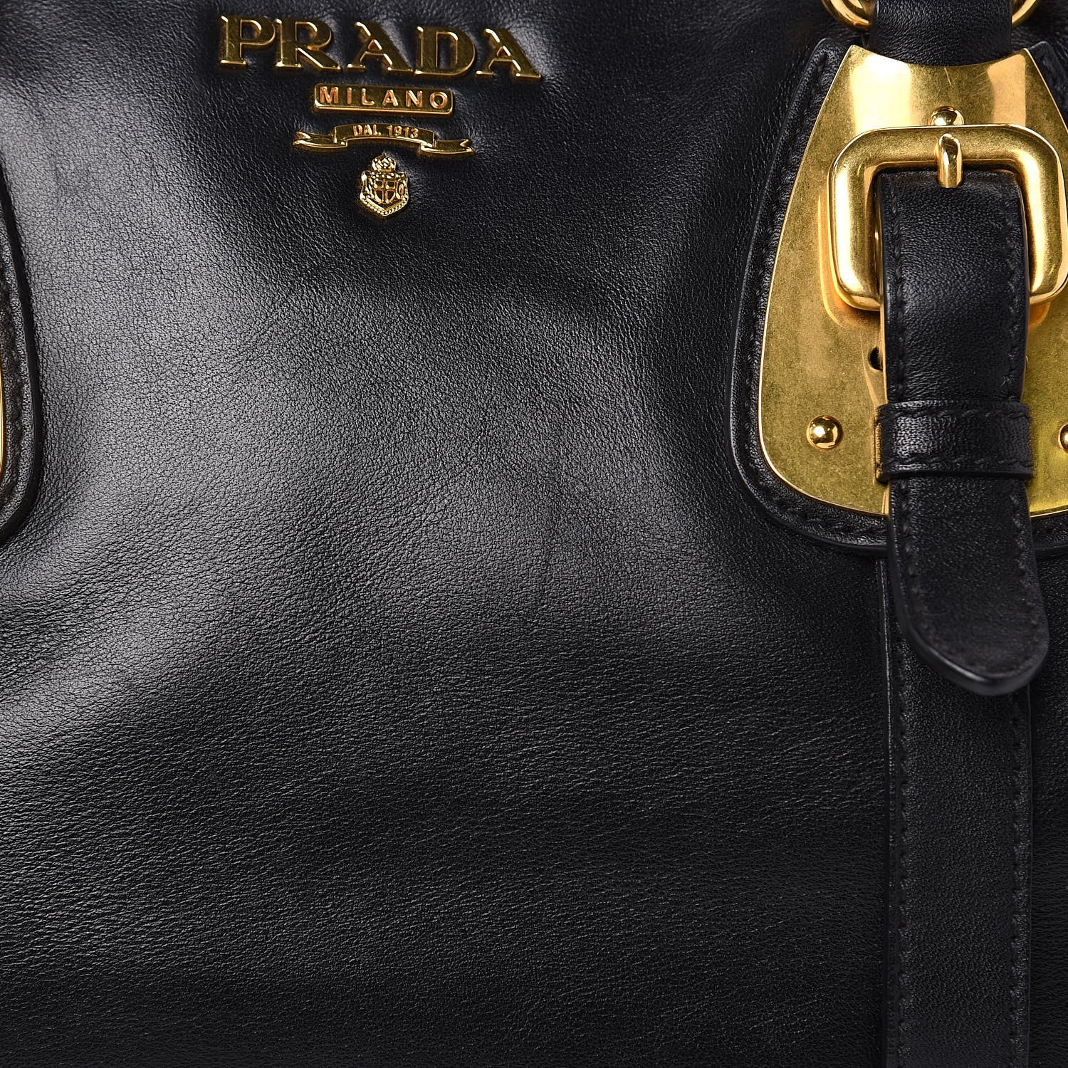 Prada Soft Calf Shopping Satchel Black 12 of 12