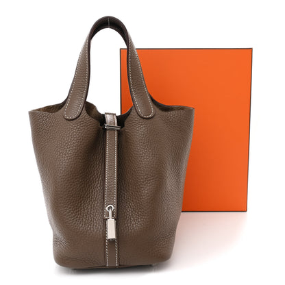 Hermes Taurillon Clemence Picotin Lock 18 PM Etoupe 11 of 11