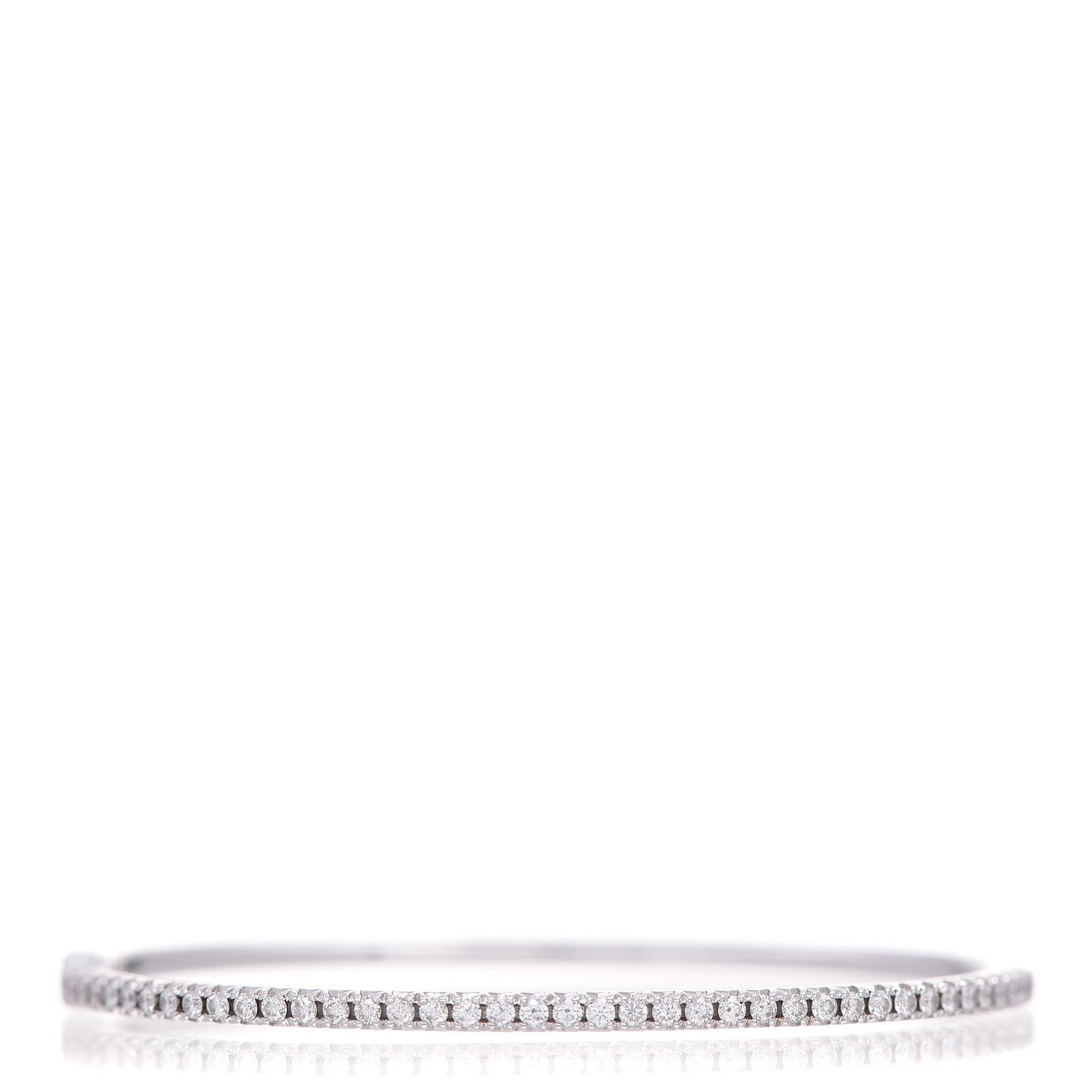 18K White Gold Diamond Metro Hinged Bangle S