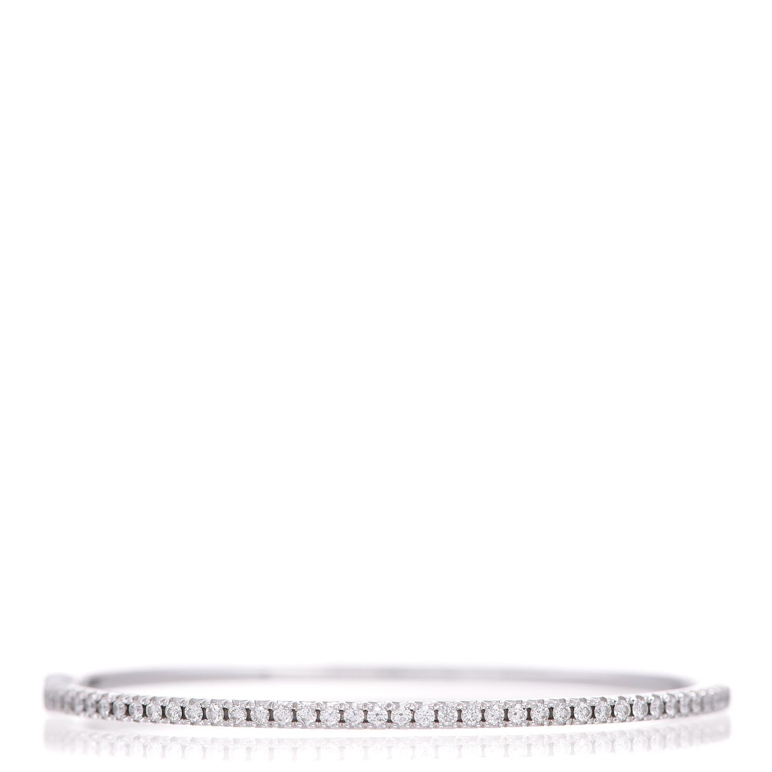 Tiffany 18K White Gold Diamond Metro Hinged Bangle S 1 of 5