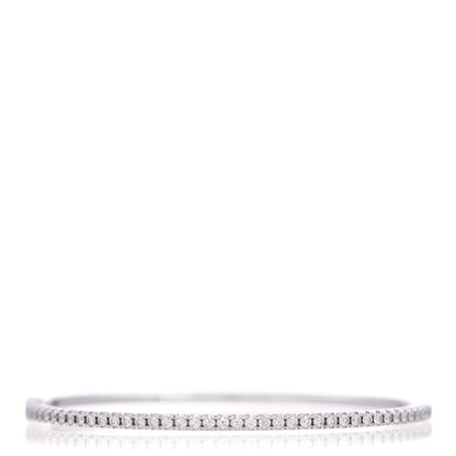 Tiffany 18K White Gold Diamond Metro Hinged Bangle S 1 of 5