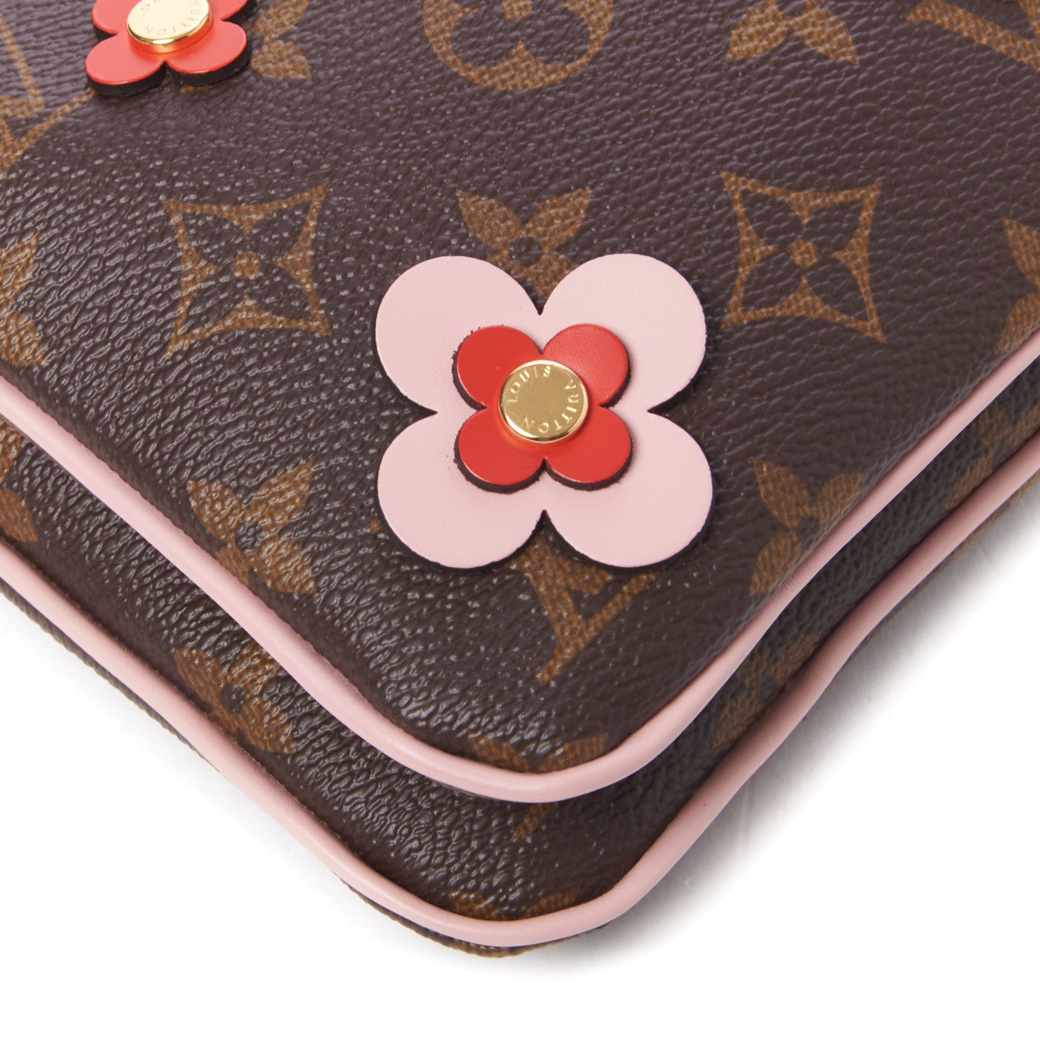 Louis Vuitton Monogram Blooming Flowers Double Zip Pochette 6 of 9