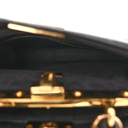 Fendi Nappa Micro Peekaboo Iconic Satchel Black 11 of 19
