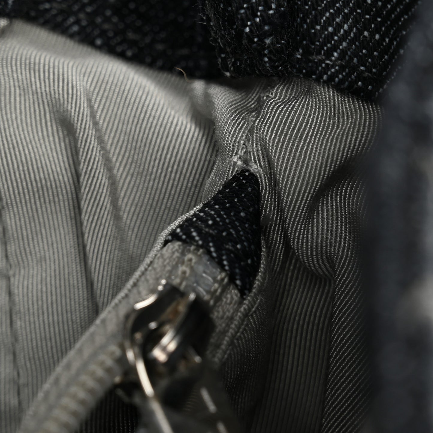 Denim Quilted Stretch Spirit Messenger Bag Dark Blue