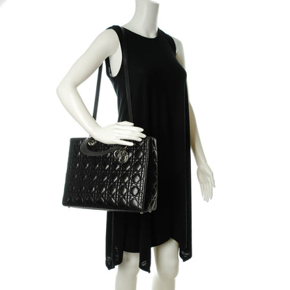 Christian Dior Lambskin Cannage Large Lady Dior Black 2 of 7