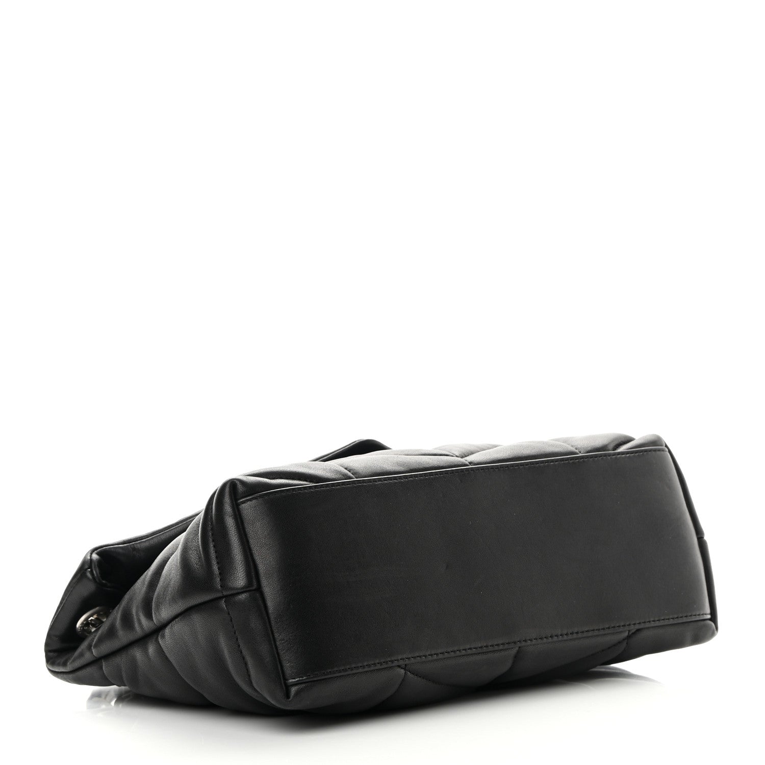 Saint Laurent Lambskin Quilted Small Loulou Puffer Monogram Chain Satchel Black 4 of 14