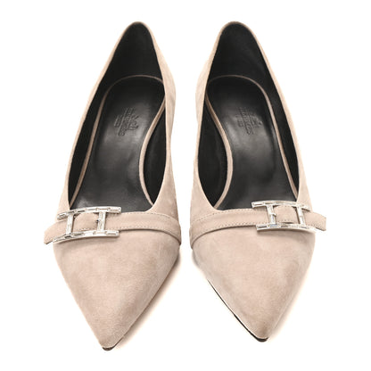 Hermes Chevre Velours Blush 40 Pumps 36 Beige Rose 4 of 11