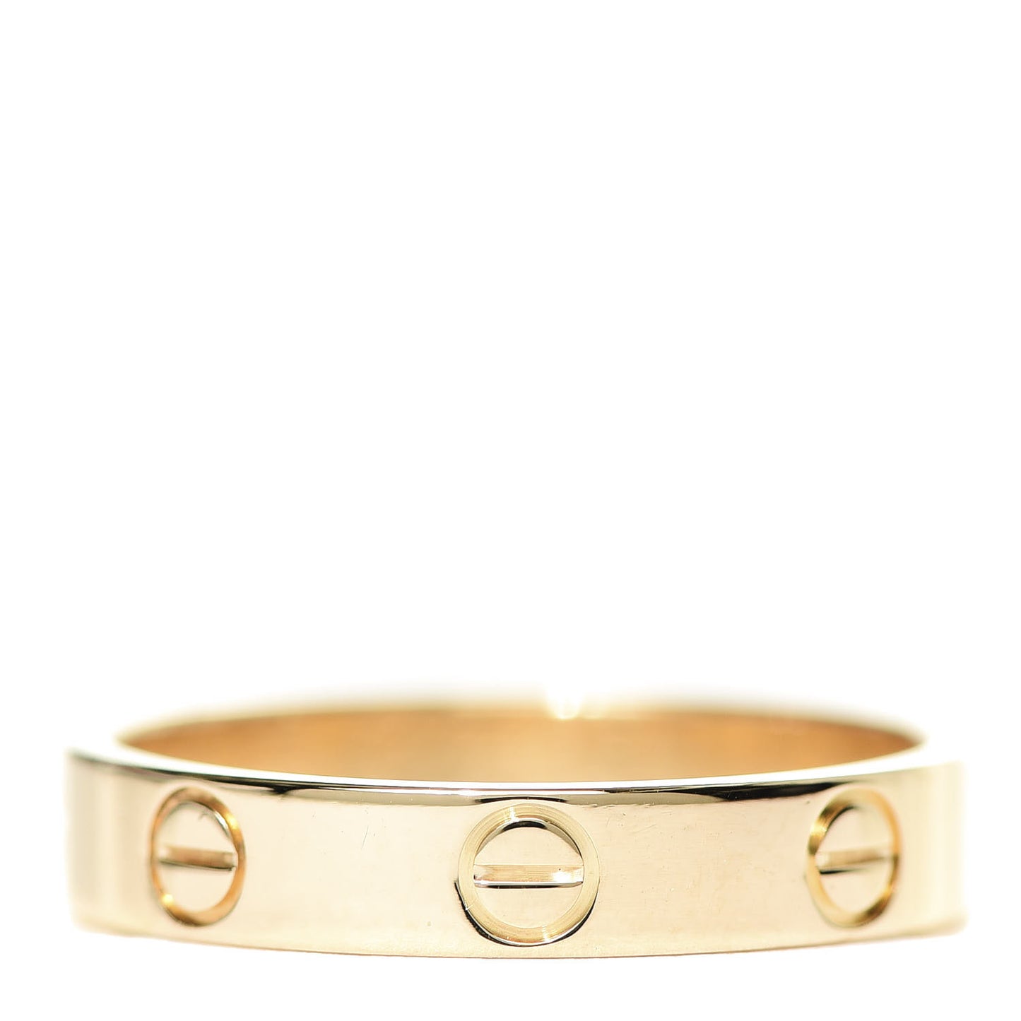 18K Yellow Gold 3.5mm LOVE Wedding Band Ring 54 6.75