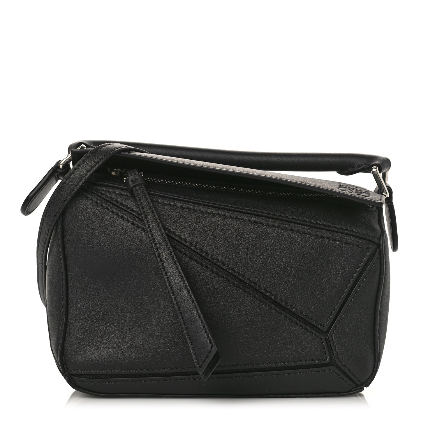 Calfskin Mini Puzzle Bag Black