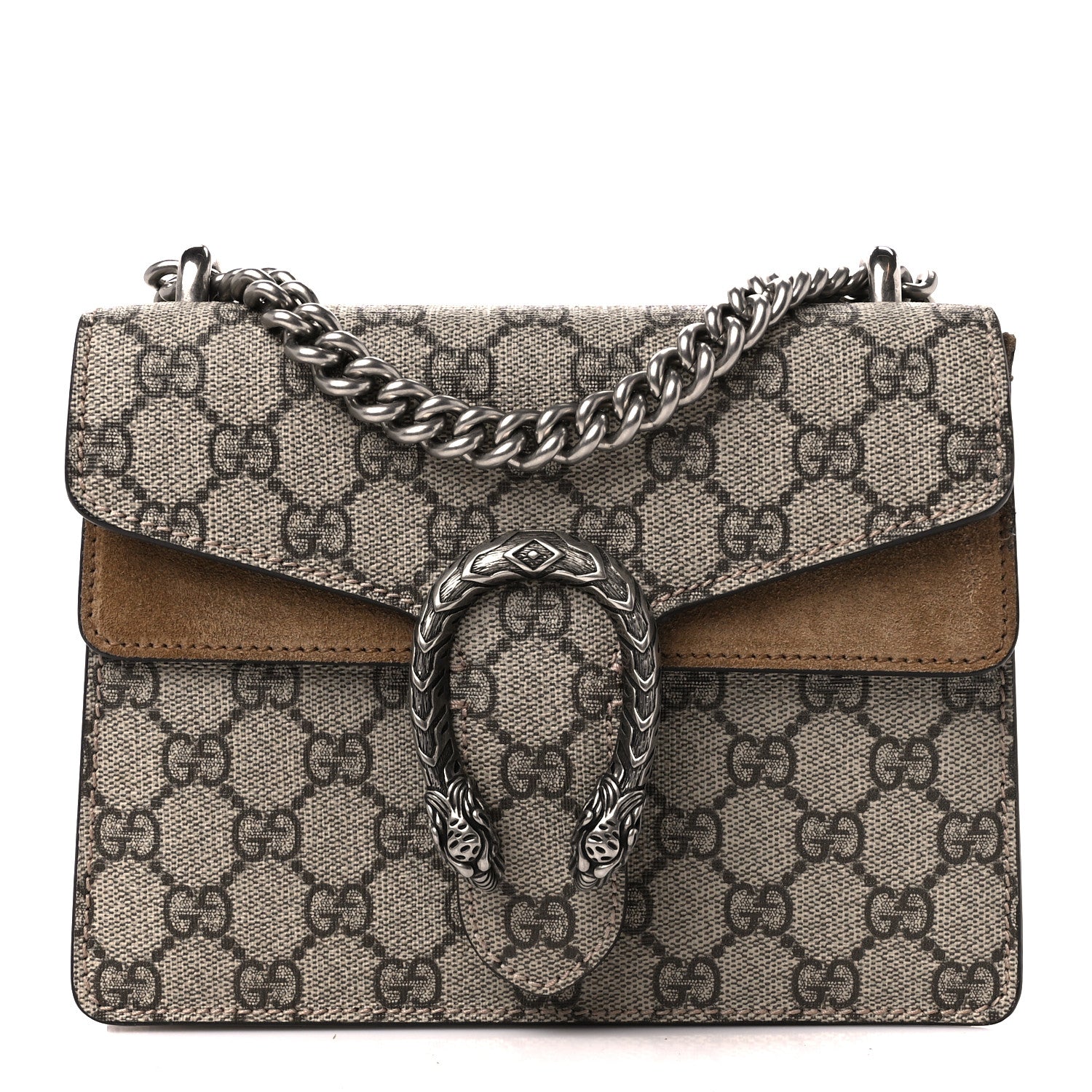 Gucci GG Supreme Monogram Mini Dionysus Shoulder Bag Taupe 1 of 11