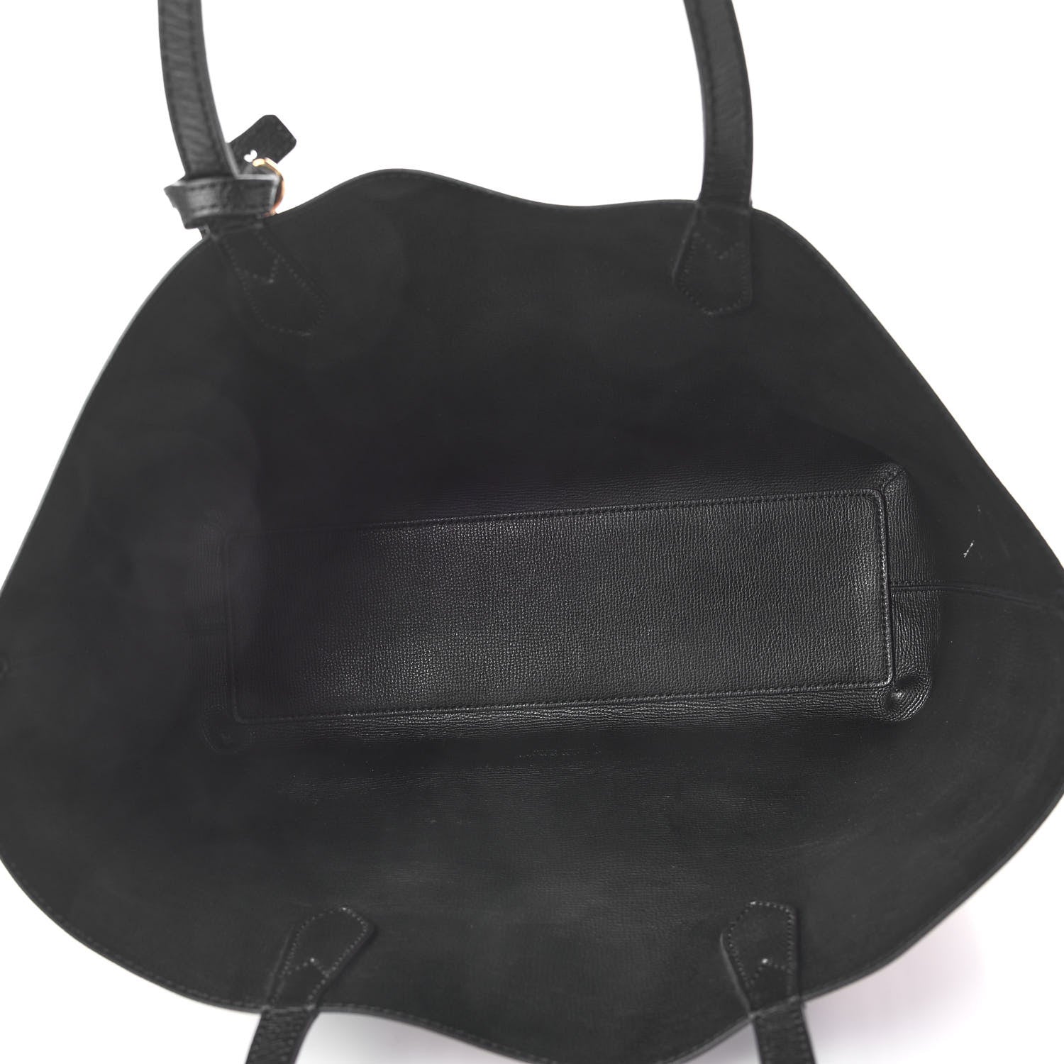 Burberry Grainy Calfskin Haymarket Check Medium Reversible Tote Black 12 of 16