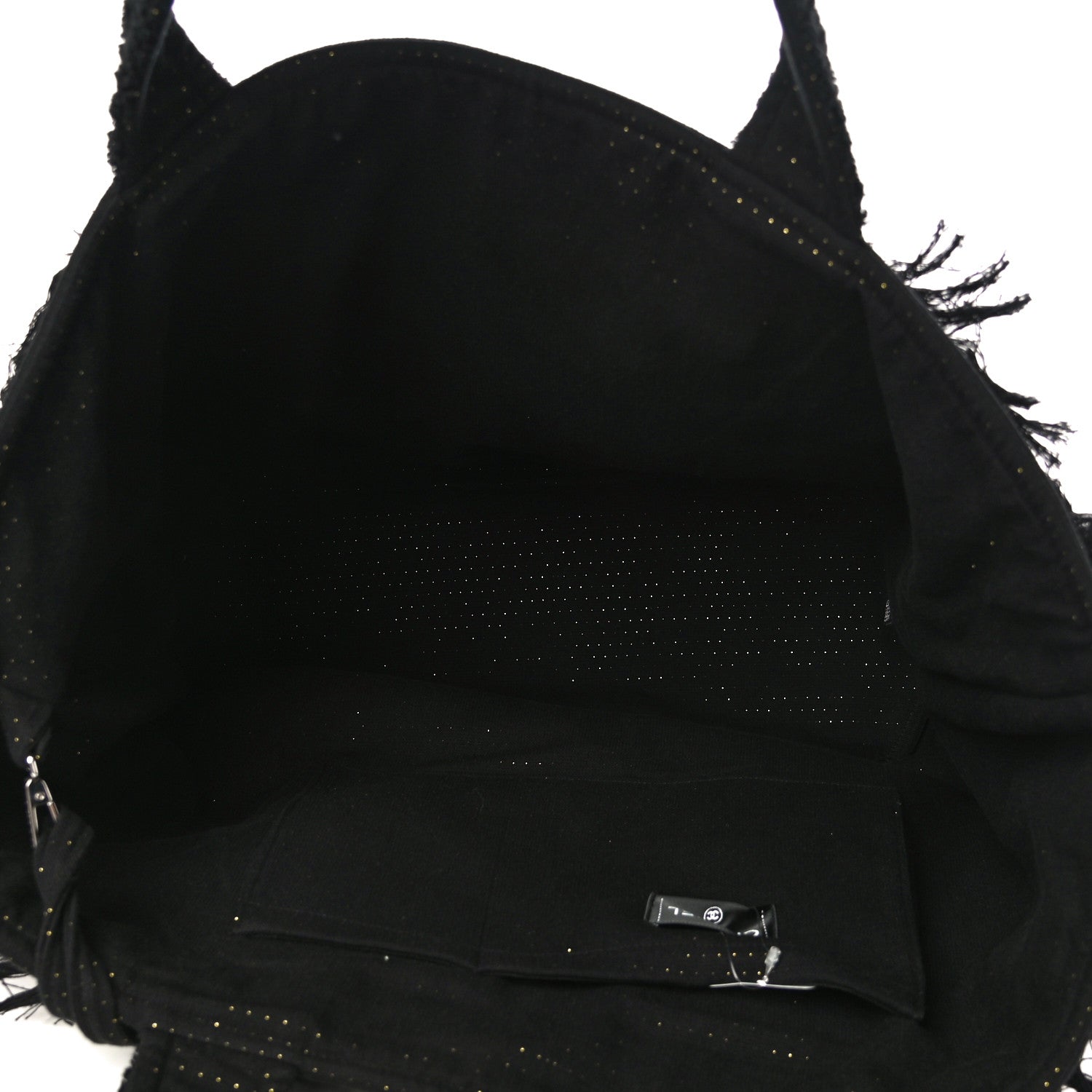 Chanel Terry Cotton CC Beach Tote Towel Set Black 7 of 16
