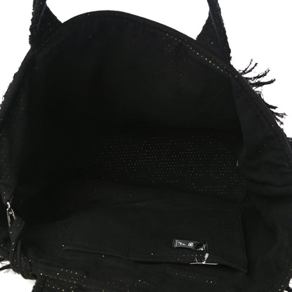 Chanel Terry Cotton CC Beach Tote Towel Set Black 7 of 16