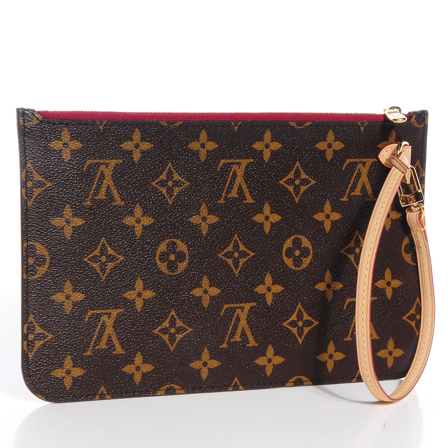 Louis Vuitton Monogram Neverfull MM GM Pochette Fuchsia 3 of 8