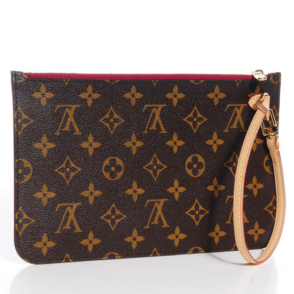 Louis Vuitton Monogram Neverfull MM GM Pochette Fuchsia 3 of 8
