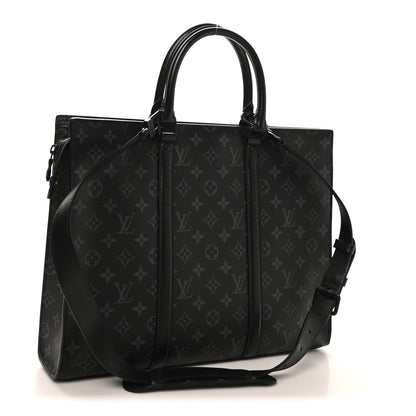 Louis Vuitton Monogram Eclipse Sac Plat Horizontal Zipper 3 of 9