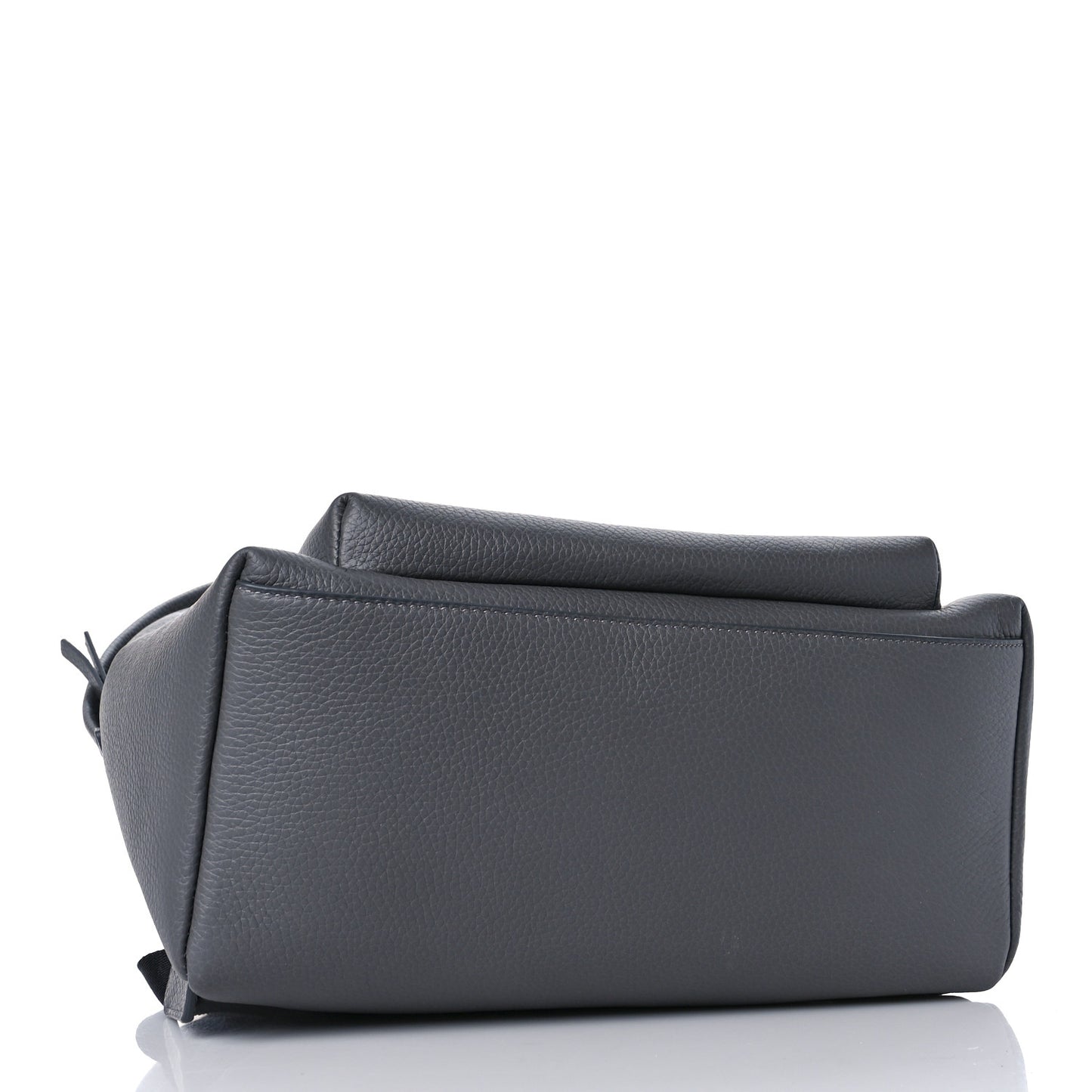 Calfskin Logo Embossed Backpack Charcoal Grey