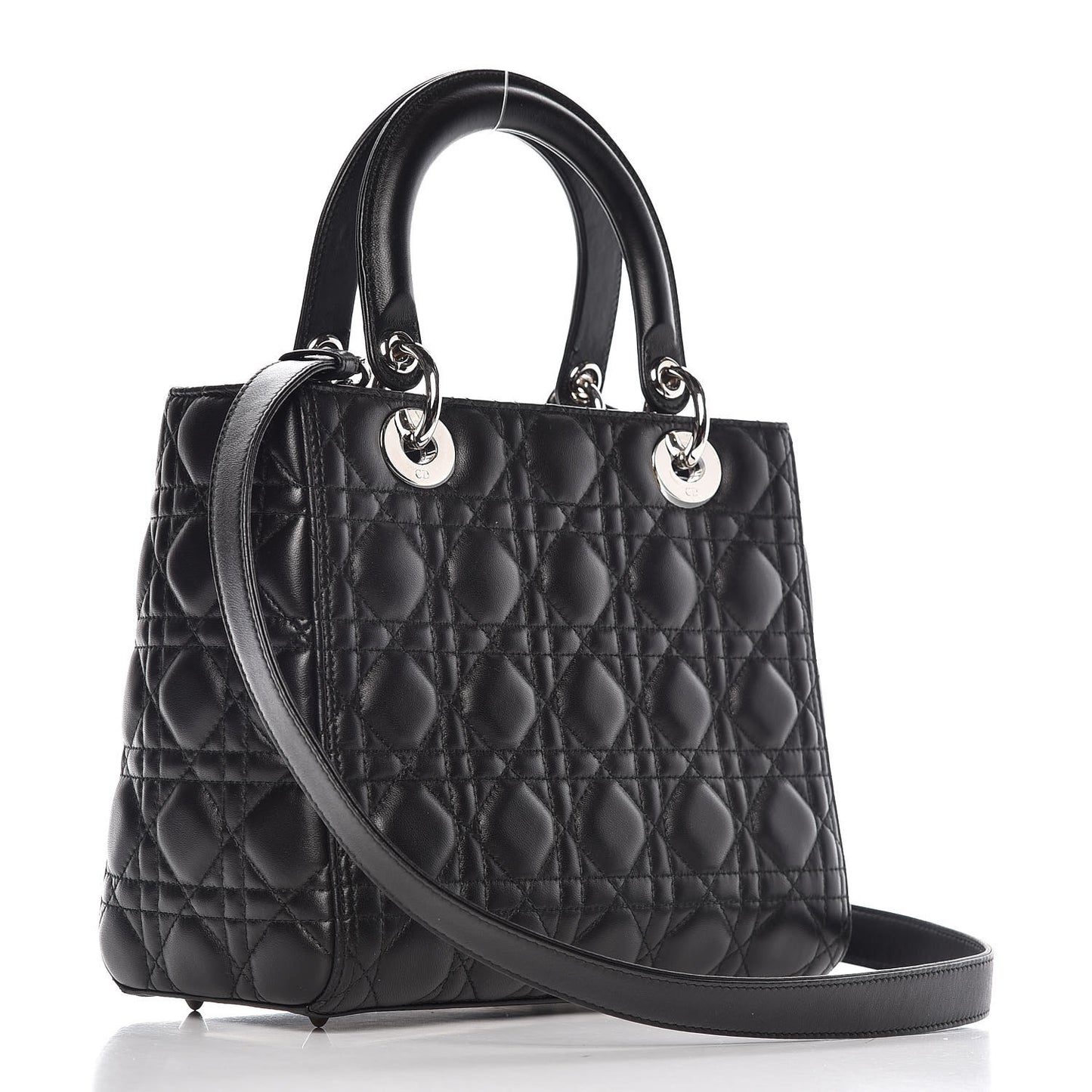 Lambskin Cannage Medium Lady Dior Black