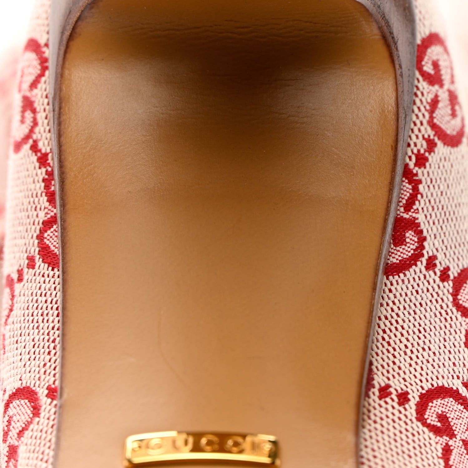 Gucci Monogram Over The Knee Boots 39.5 Gardenia Hibiscus Red 8 of 12