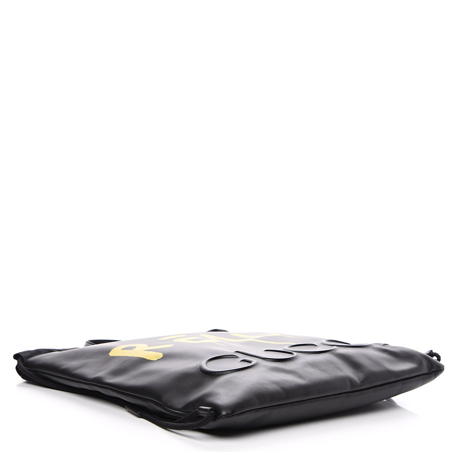 Calfskin Small GucciGhost Drawstring Backpack Black