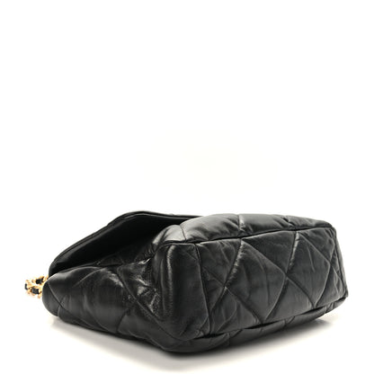 Chanel Lambskin Quilted Maxi Chanel 19 Flap Black 4 of 9