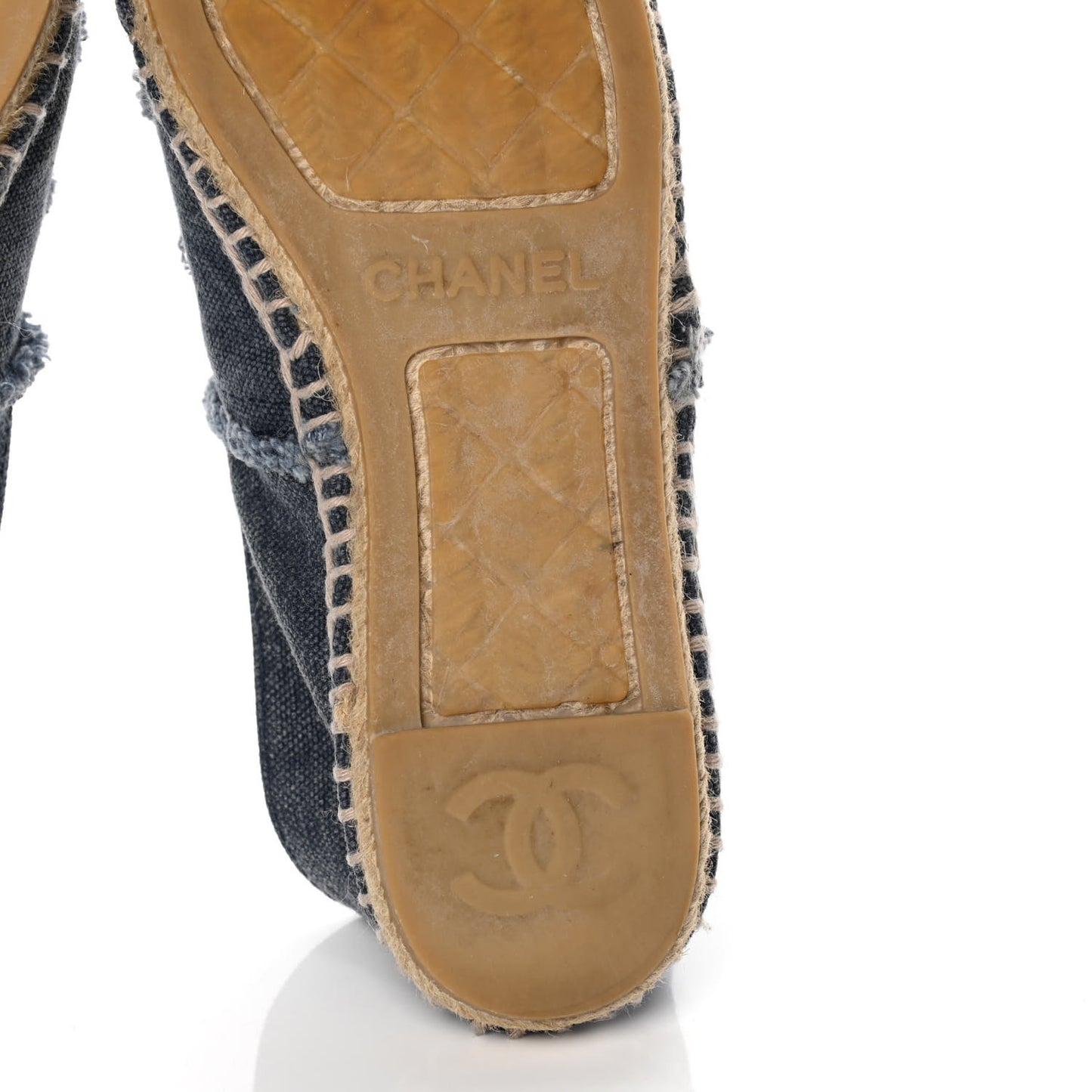 Linen CC Espadrilles 35 Blue Black