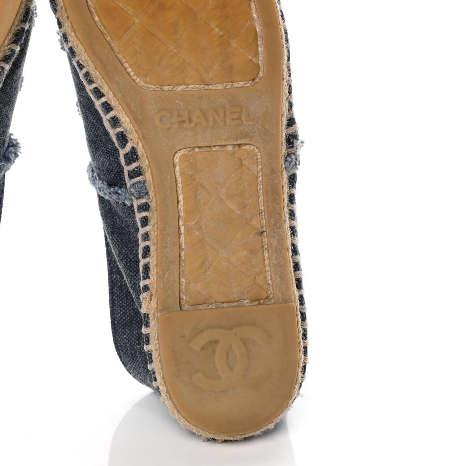 Chanel Linen CC Espadrilles 35 Blue Black 9 of 12