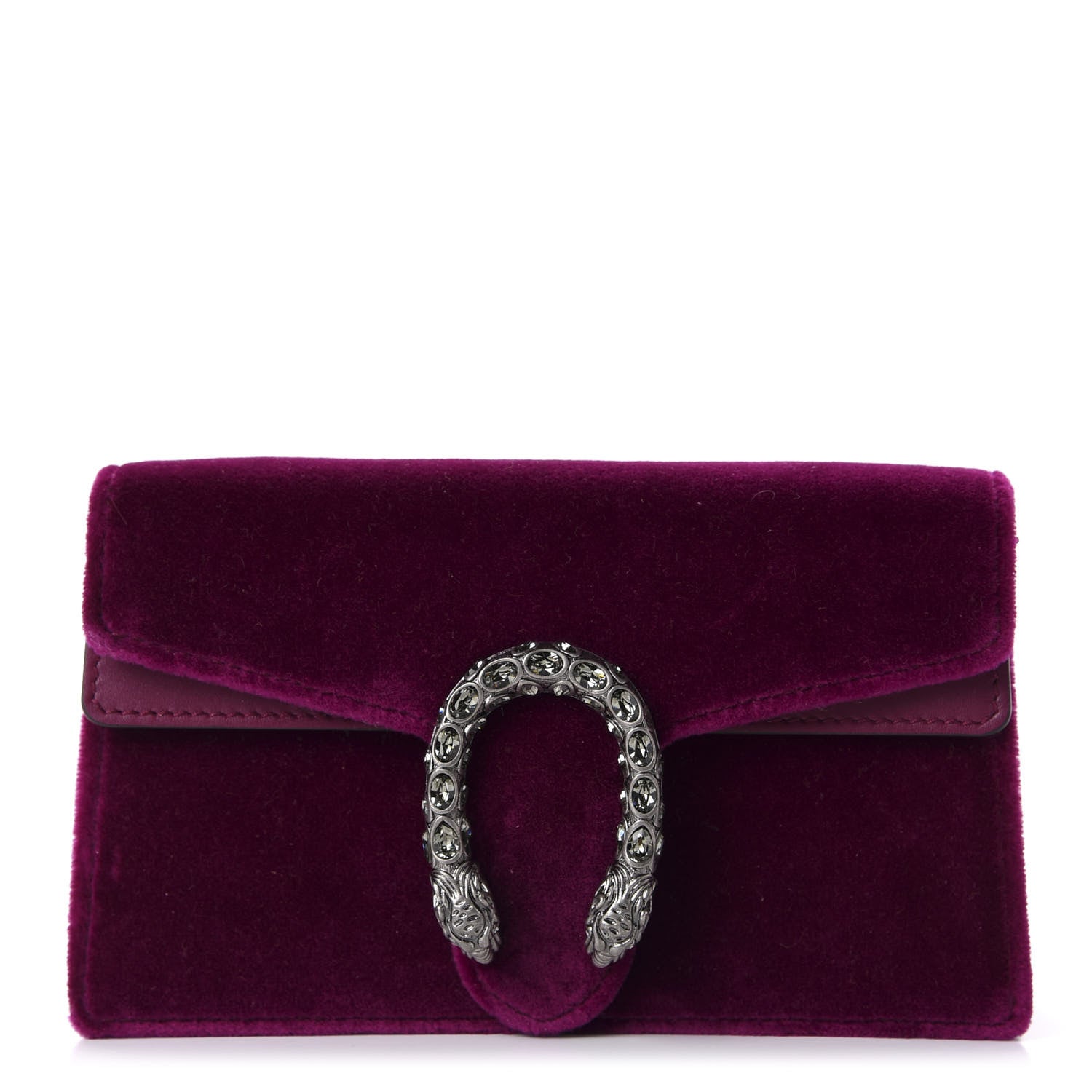 Gucci Velvet Super Mini Dionysus Shoulder Bag Fuchsia Violet Cyclamen 1 of 11