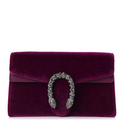 Gucci Velvet Super Mini Dionysus Shoulder Bag Fuchsia Violet Cyclamen 1 of 11