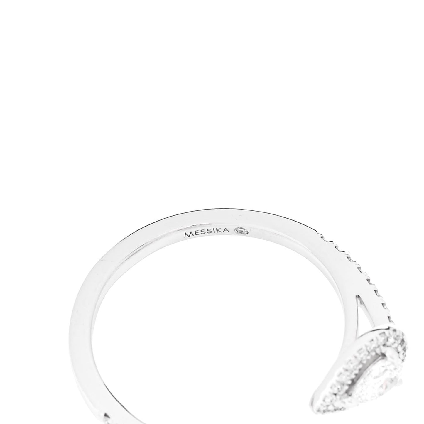 18K White Gold Diamond .15ct My Twin Moi & Toi Ring 52 6
