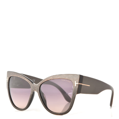 Tom Ford Acetate Anoushka Cat Eye Sunglasses TF371 Dove Grey 1 of 8
