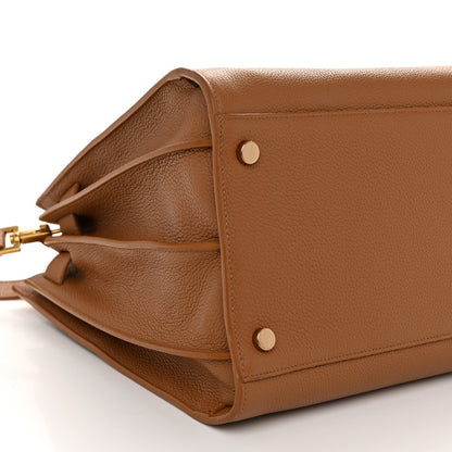 Saint Laurent Grained Calfskin Large Supple Sac De Jour Cinnamon 9 of 10