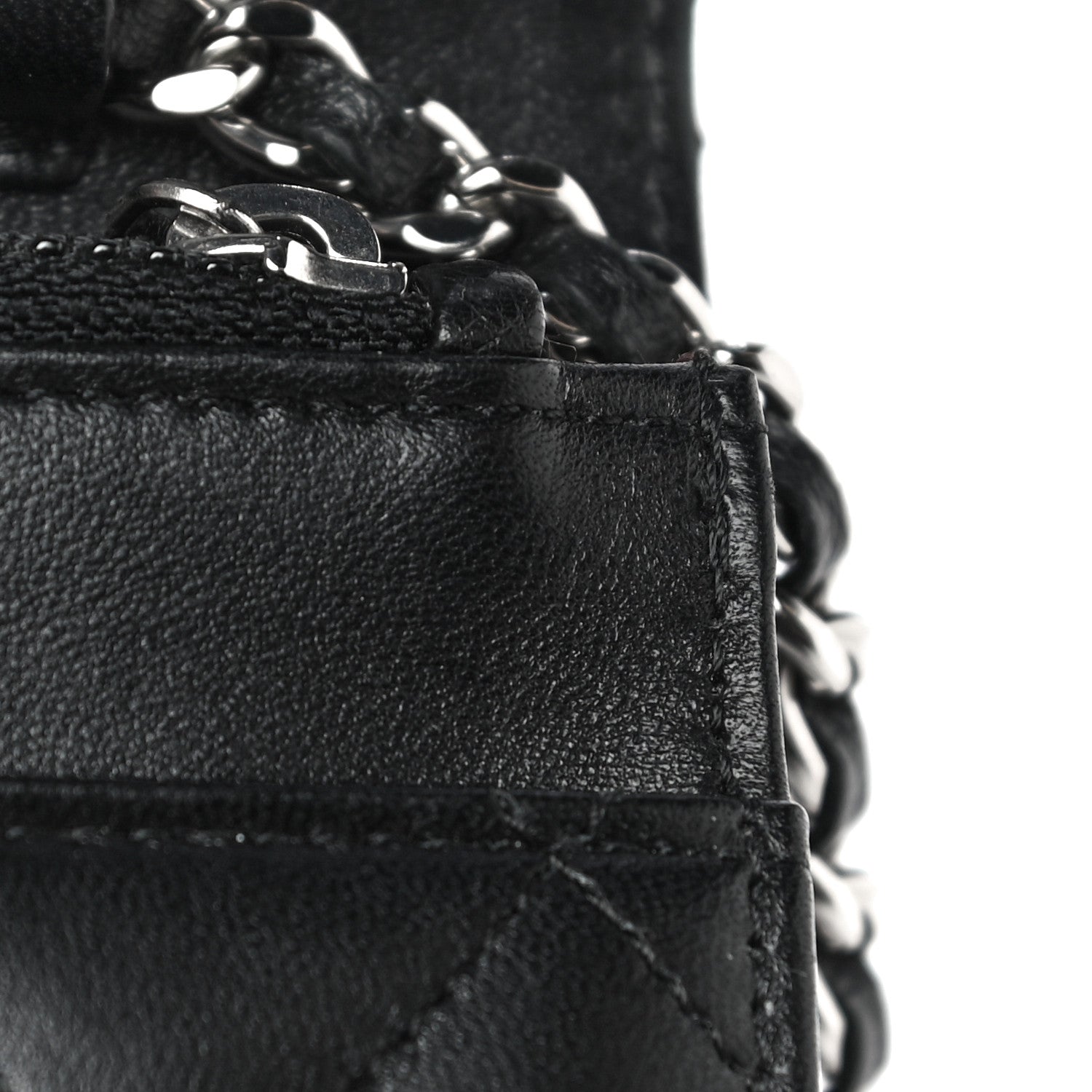 Chanel Lambskin Quilted Wallet On Chain WOC Black 13 of 31